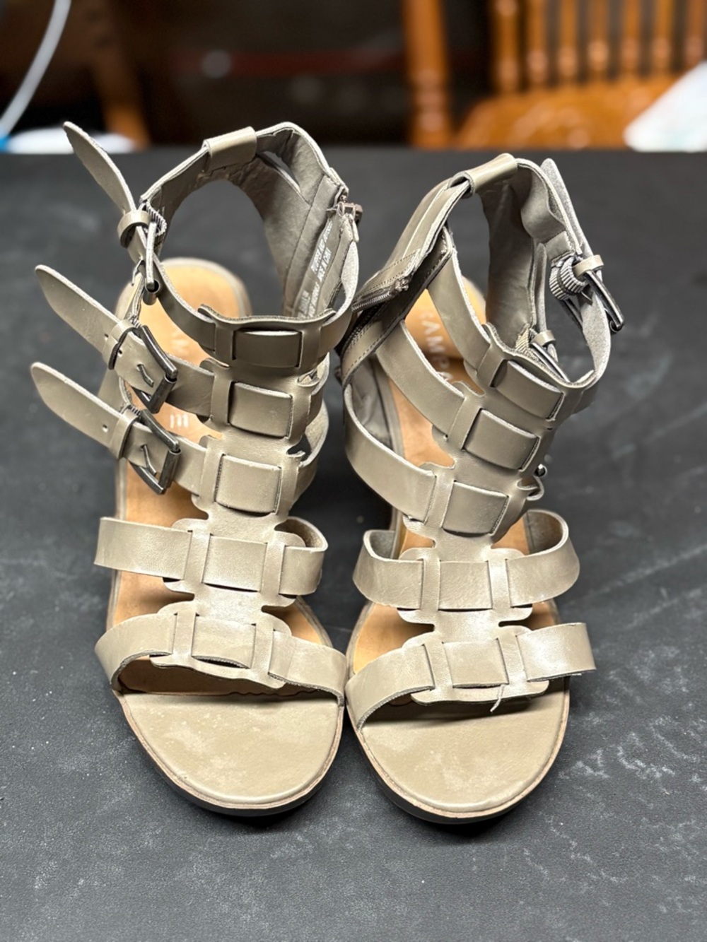 Rampage Women's Gladiator Strap Sandals in Taupe